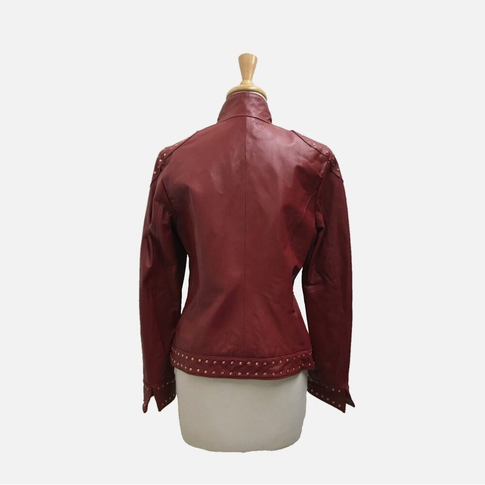Pamela McCoy Leather Moto Biker Jacket - Picture 2 of 9